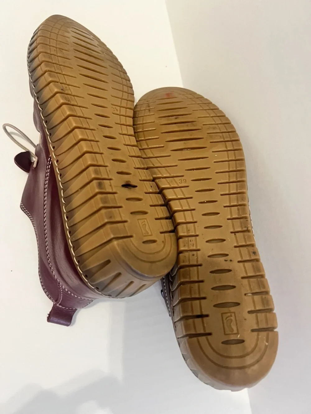 Spring Step Nespea Booties Burgundy Leather Lagenlook Comfort EU 39/8